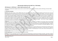 EDS Grading EDS Outcome 1.1 - Worcestershire Health and Care