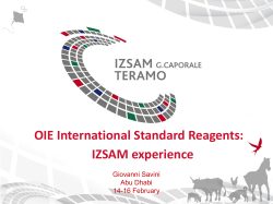 OIE International Standard Reagents