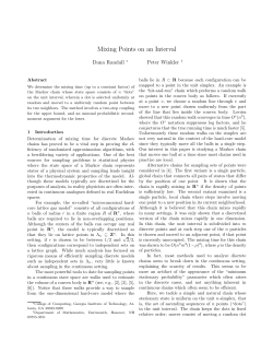 Mixing Points on an Interval
