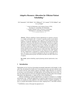 Adaptive Resource Allocation for Efficient Patient