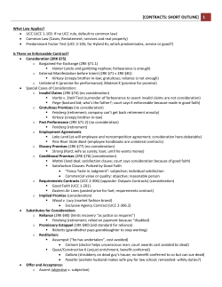 Shorter version of the above contracts outline, Grade A