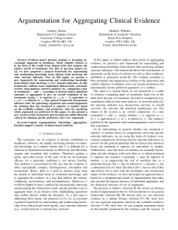 Argumentation for Aggregating Clinical Evidence