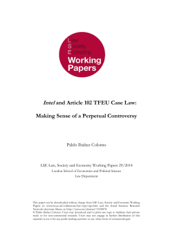 Intel and Article 102 TFEU Case Law: Making Sense of a
