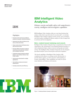 IBM Intelligent Video Analytics