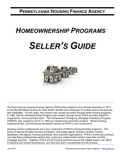 PHFA Seller`s Guide