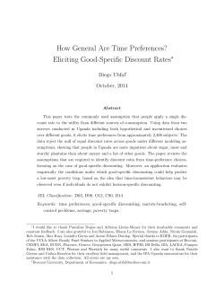 Eliciting Good-Specific Discount RatesI would like to thank