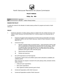 Allocation: Outdoor Playing Surfaces