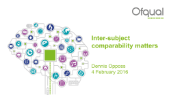 Inter-subject comparability matters - Dennis Opposs