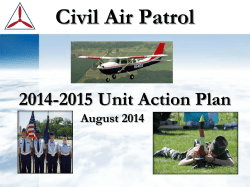 CAP Unit Action Plan Briefing Aug 14