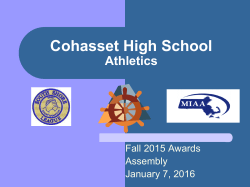 Cohasset High School Curriculum Night