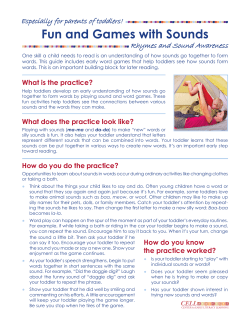 Fun and Games with Sounds - Center for Early literacy Learning