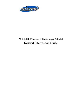 MISMO Version 3 Reference Model General Information