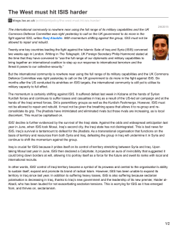 The West must hit ISIS harder