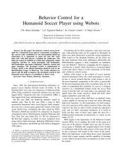 Behavior Control for a Humanoid Soccer Player using