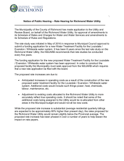 Richmond 2016 comparison NS water utilities