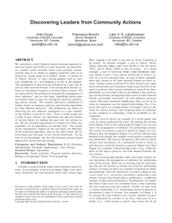 Discovering Leaders from Community Actions