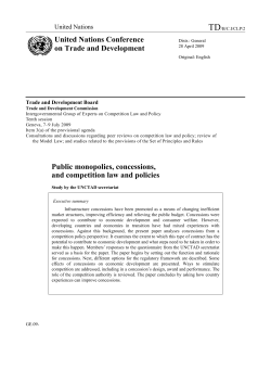 Public monopolies, concessions, and competition law and