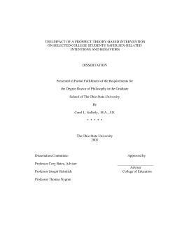 the impact of a prospect theory-based intervention