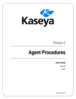 Agent Procedures - Kaseya R94 Documentation