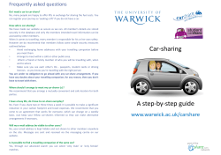 Car-sharing A step-by-step guide
