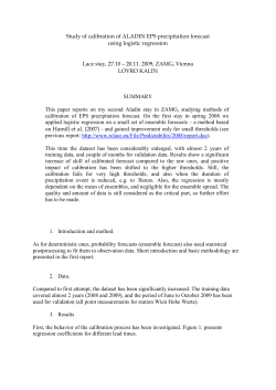 Study of calibration of ALADIN EPS precipitation forecast - RC-LACE