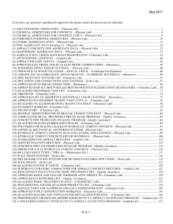 Materials Approved Lists - Virginia Department of Transportation