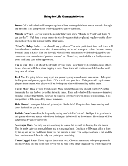 Relay for Life Games/Activities