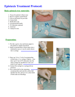 Epistaxis Treatment Protocol