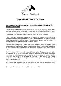 guidance notes residents groups considering installation of security
