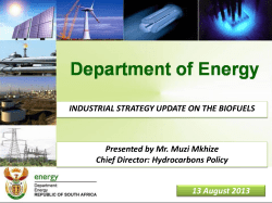 (contd.) Biofuels Pricing Framework (cont