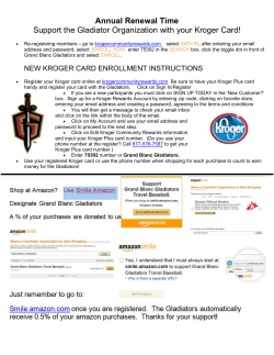 Kroger and Amazon - Grand Blanc Gladiators