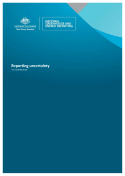 Reporting uncertainty - Clean Energy Regulator