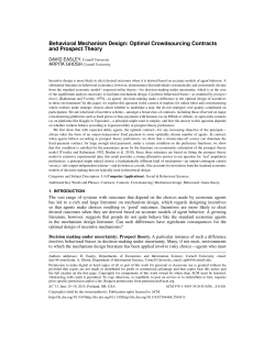 Behavioral Mechanism Design: Optimal Crowdsourcing Contracts