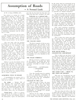 Assumption of Roads - Krcmar Surveyors Ltd.