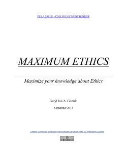 MAXIMUM ETHICS