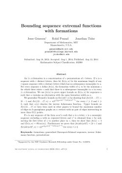 Bounding sequence extremal functions with formations