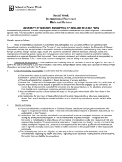 Microsoft Word - RandR - School of Social Work