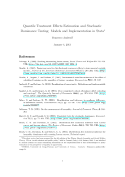 Models and Implementation in Stata