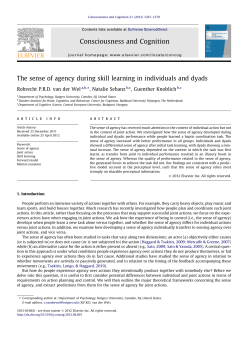 The sense of agency during skill learning in individuals and