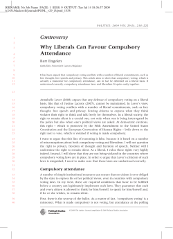 Controversy Why Liberals Can Favour Compulsory