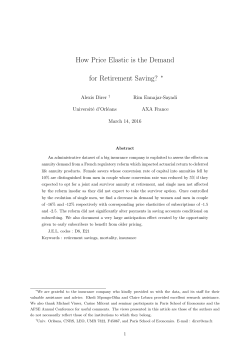 How Price Elastic is the Demand for Retirement Saving?