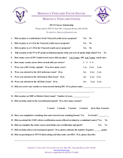 MARTHA`S VINEYARD UNITED MARTHA`S VINEYARD YOUTH