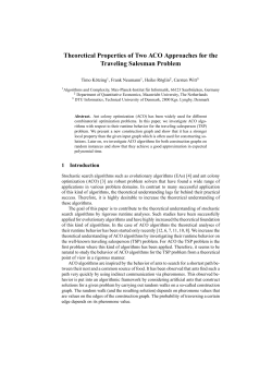 Theoretical Properties of Two ACO Approaches for the Traveling