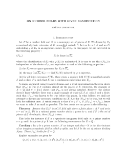 ON NUMBER FIELDS WITH GIVEN RAMIFICATION 1. Introduction
