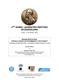 Higher Education: A Public Good or Commodity for Trade