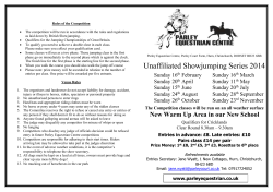 Rules of the Competition The competition will be run in accordance