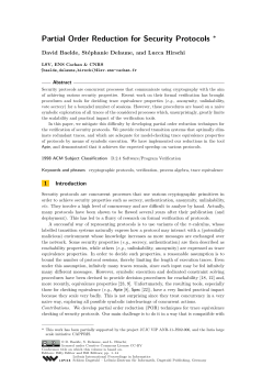 Partial Order Reduction for Security Protocols