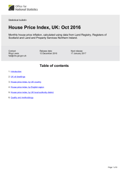 House Price Index, UK - Office for National Statistics