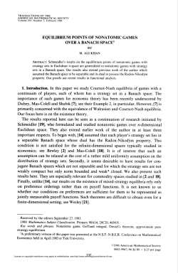equilibrium points of nonatomic games over a banach space1