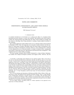 Independence, Montonicity, and Latent Index Models
